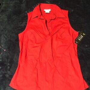 Byer California Vintage Red Sleeveless Blouse
